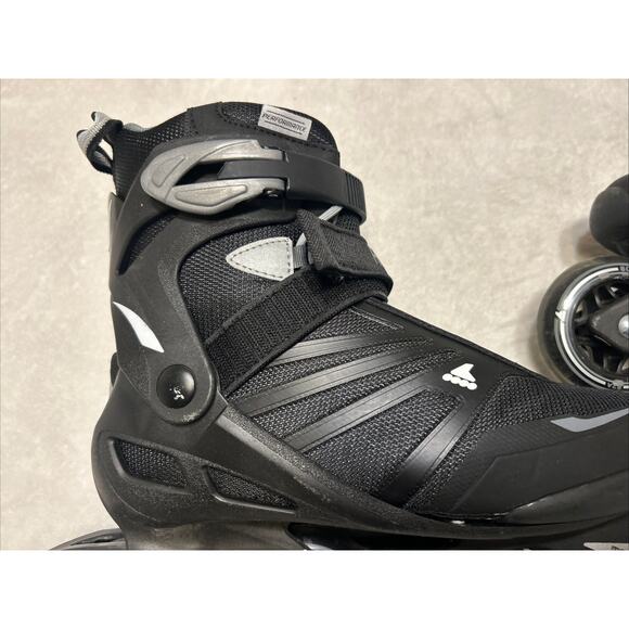 Rollerblade Zetrablade Men's Size 8 Inline Skate Black Silver Performance - Picture 4 of 8